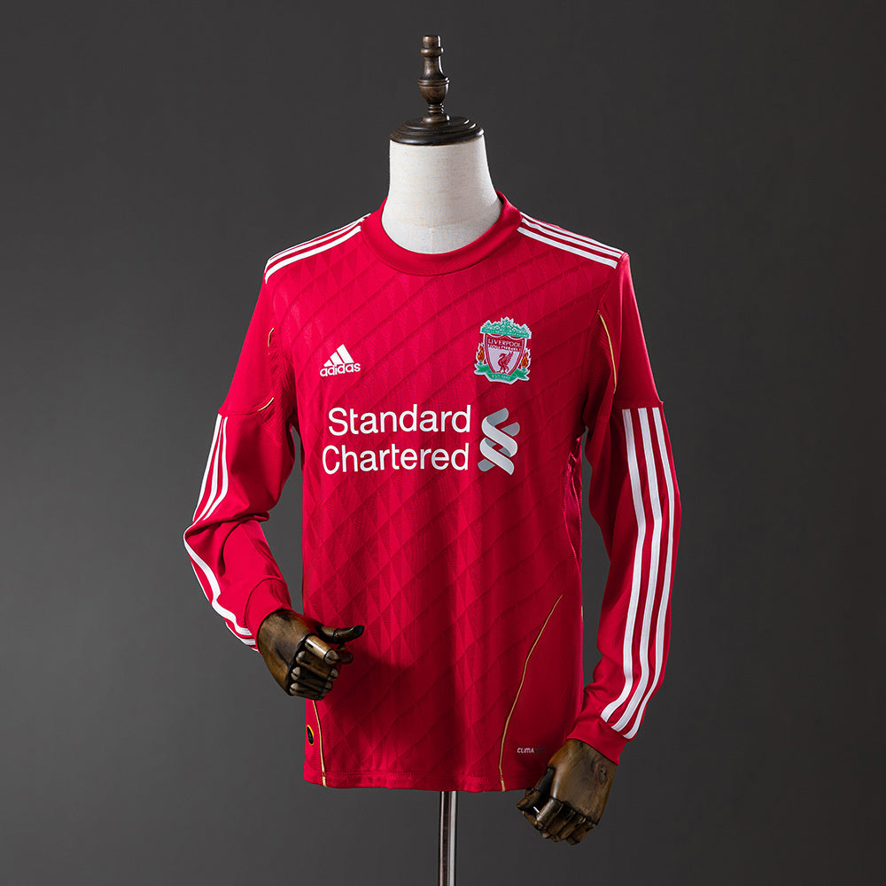 Liverpool Jersey 2010-11 Home Retro Football Kit Long