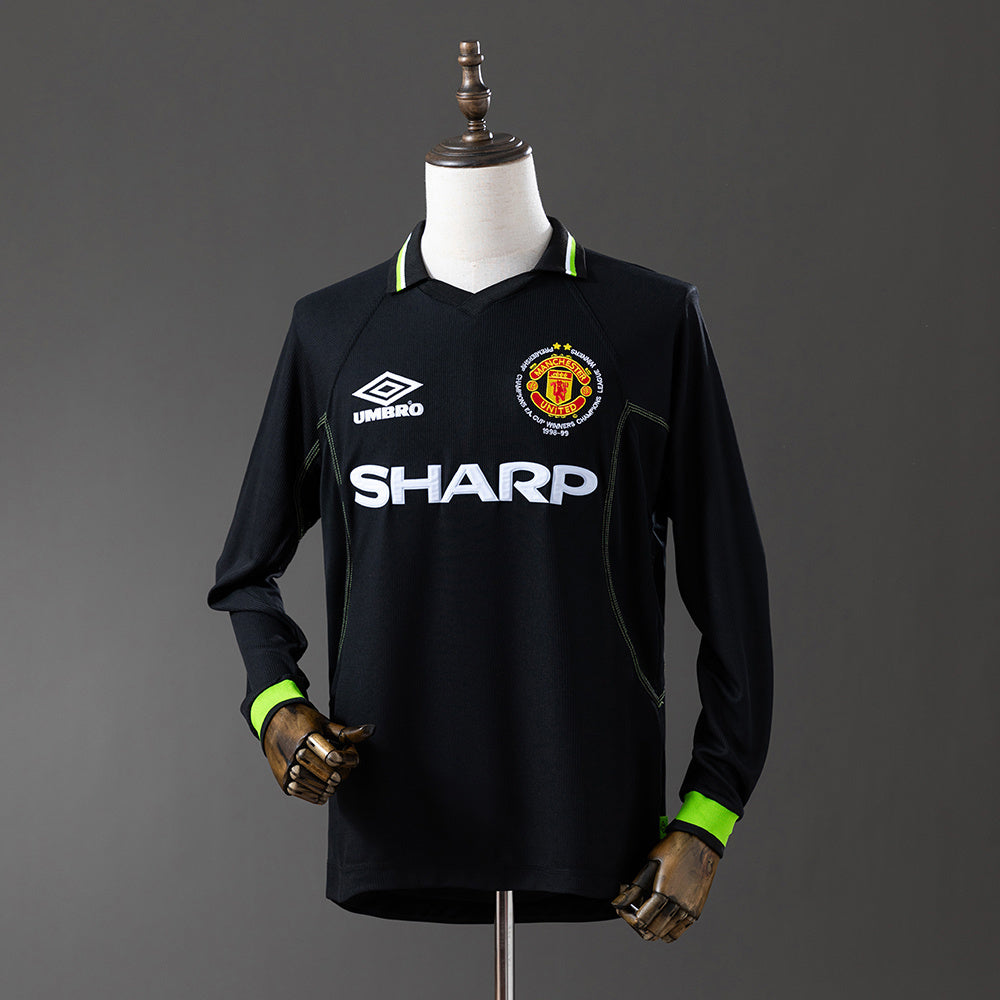 Manchester United Jersey 1998-99 Third Retro Kit Long