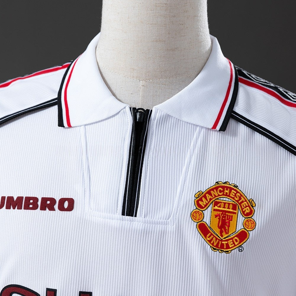Manchester United Jersey 1998-99 Home White Retro Kit Long product image 7