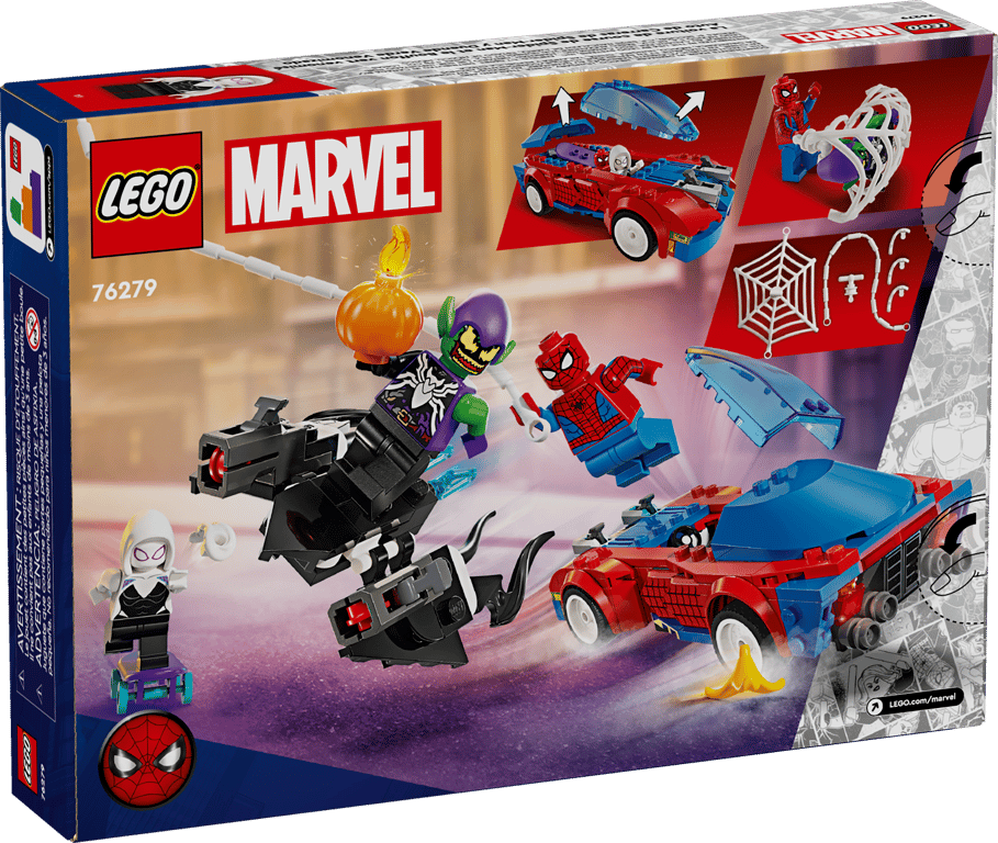 76279 Spider-Man Race Car & Venom Green Goblin PRE-OWNED CERTIFIED product image 3, provided for visual reference and