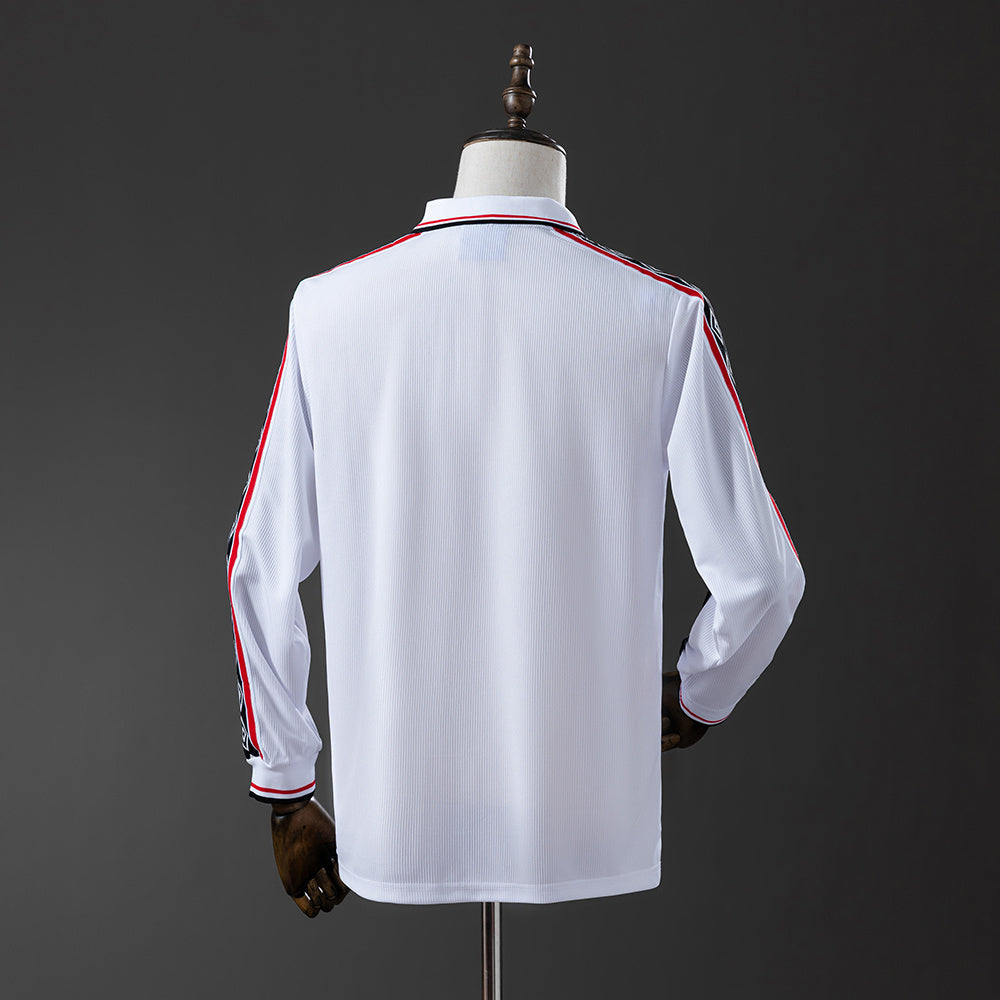 Manchester United Jersey 1998-99 Home White Retro Kit Long product image 2