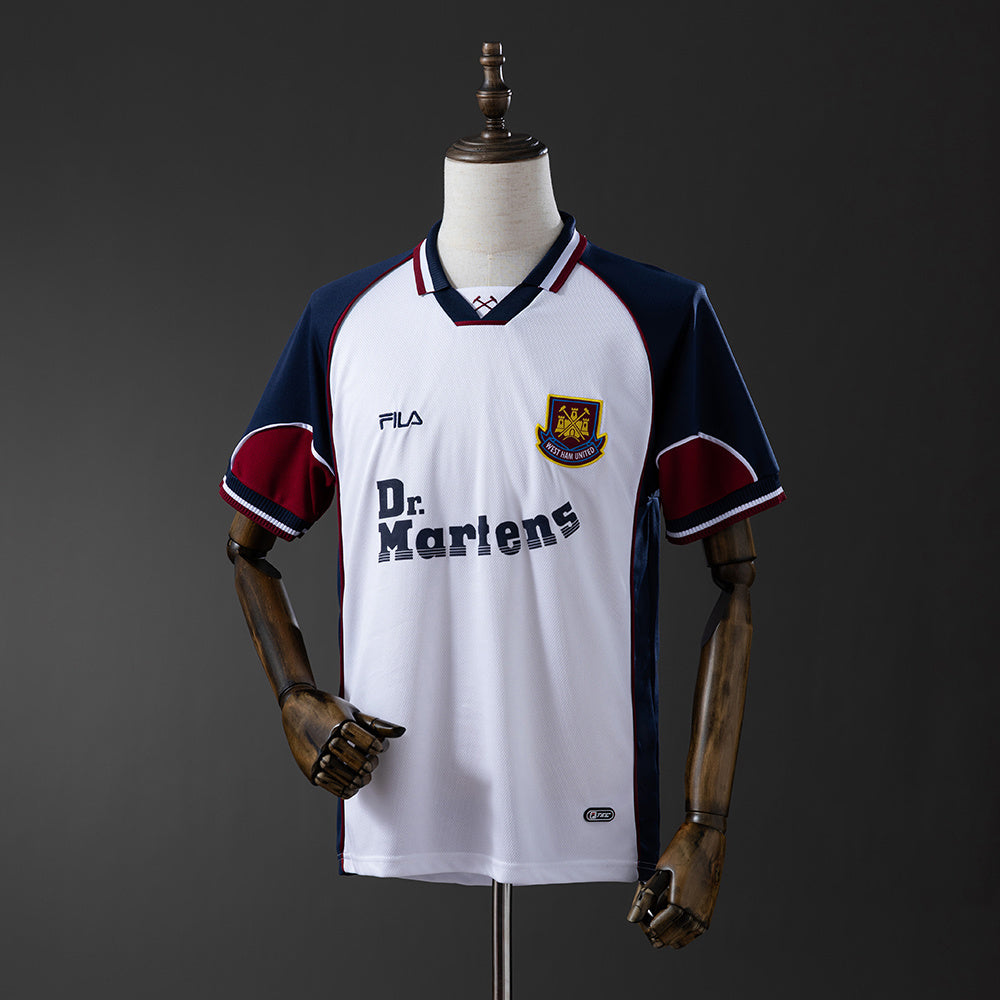 West Ham United Jersey 1999-01 Away Retro Football Kit product image 1