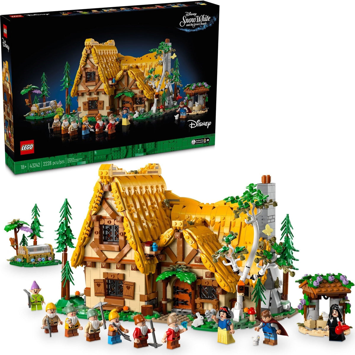 43242 Snow White and the Seven Dwarfs' Cottage PRE-OWNED CERTIFIED product image 1, provided for visual reference and