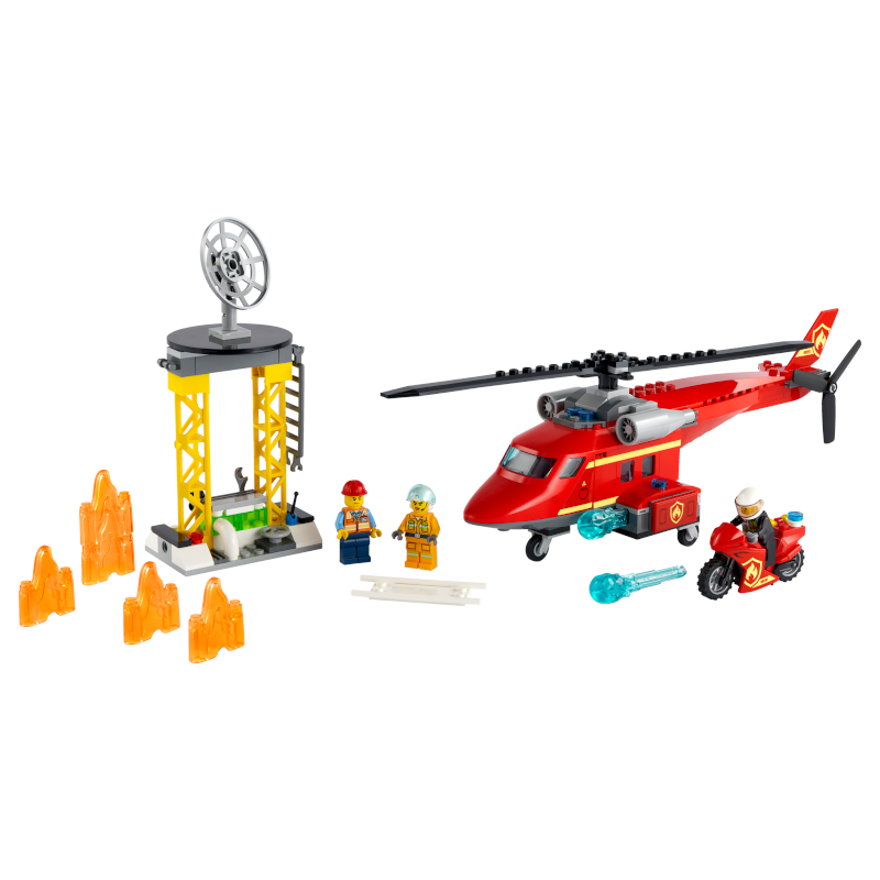 60281 Fire Rescue Helicopter product image 2, provided for visual reference and product detail review