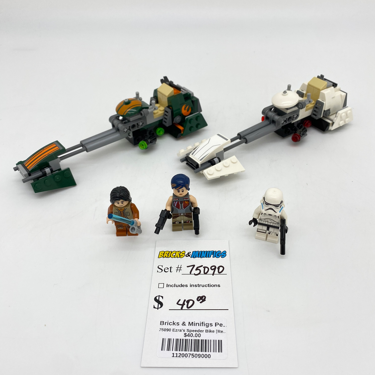 75090 Ezra's Speeder Bike [Redesigned Version] (U) product image 1, provided for visual reference and product detail review