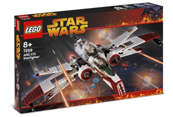 7259 LEGO ARC-170 Starfighter PRE-OWNED CERTIFIED product image 1, provided for visual reference and product detail review