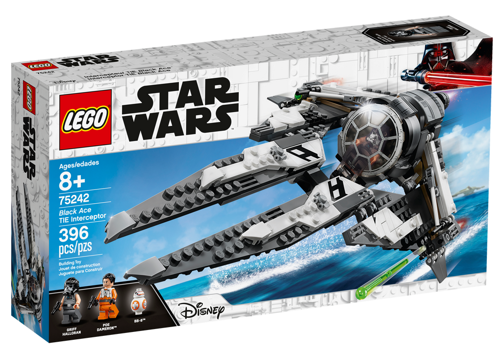 75242 Black Ace TIE Interceptor* product image 1, provided for visual reference and product detail review