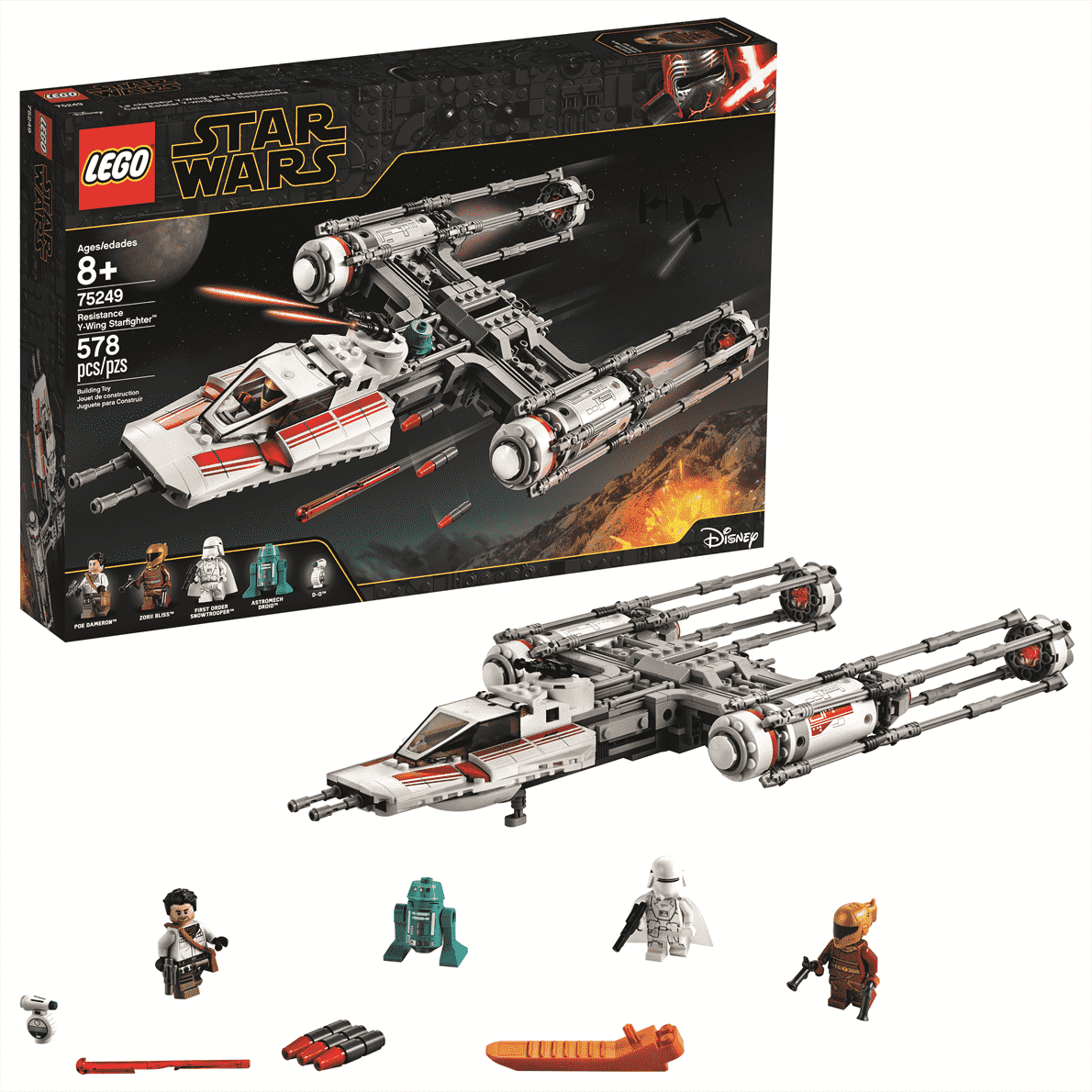 75249 Resistance Y-Wing Starfighter* product image 1, provided for visual reference and product detail review