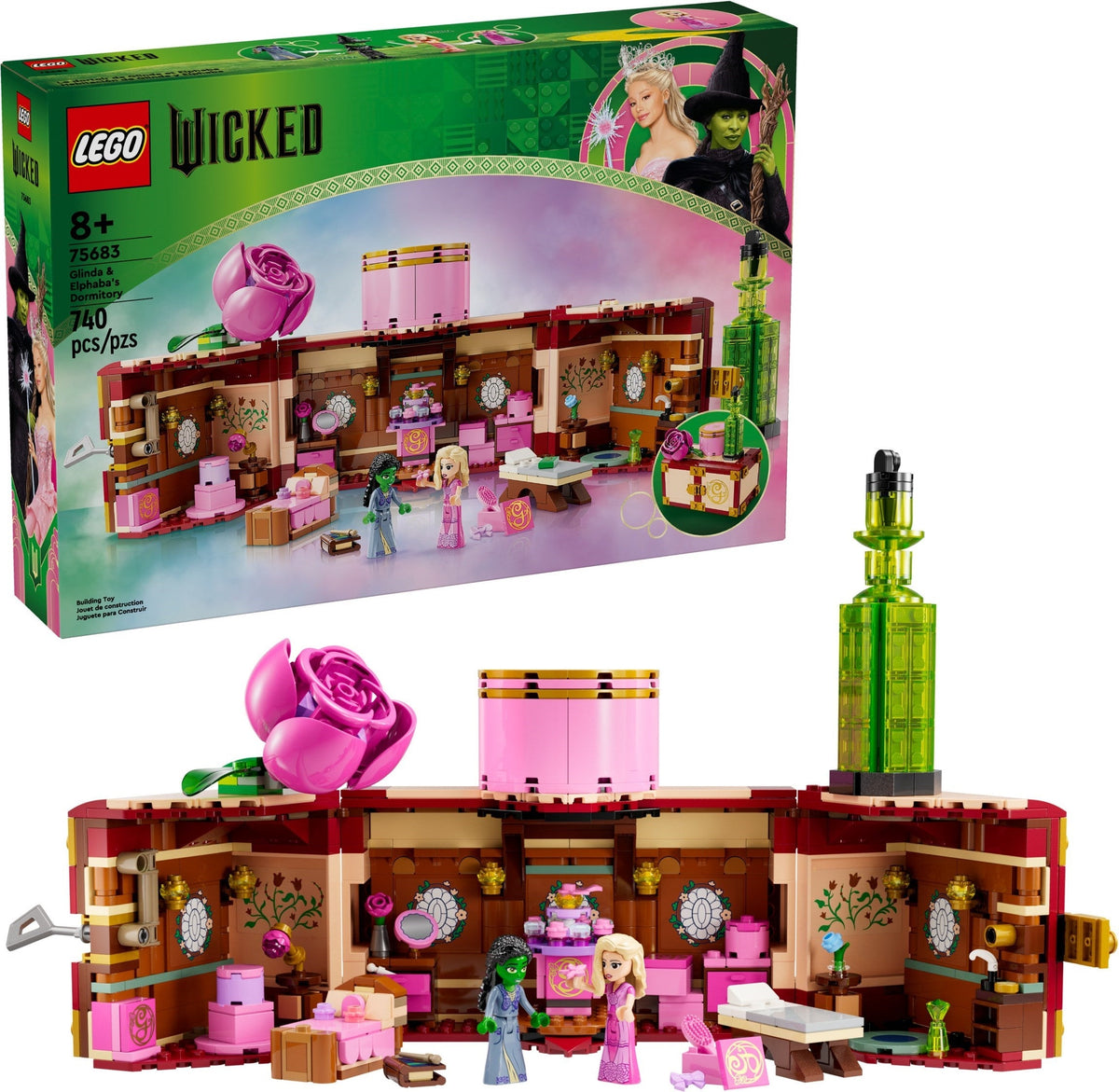 75683 LEGO Glinda & Elphaba's Dormitory product image 1, provided for visual reference and product detail review