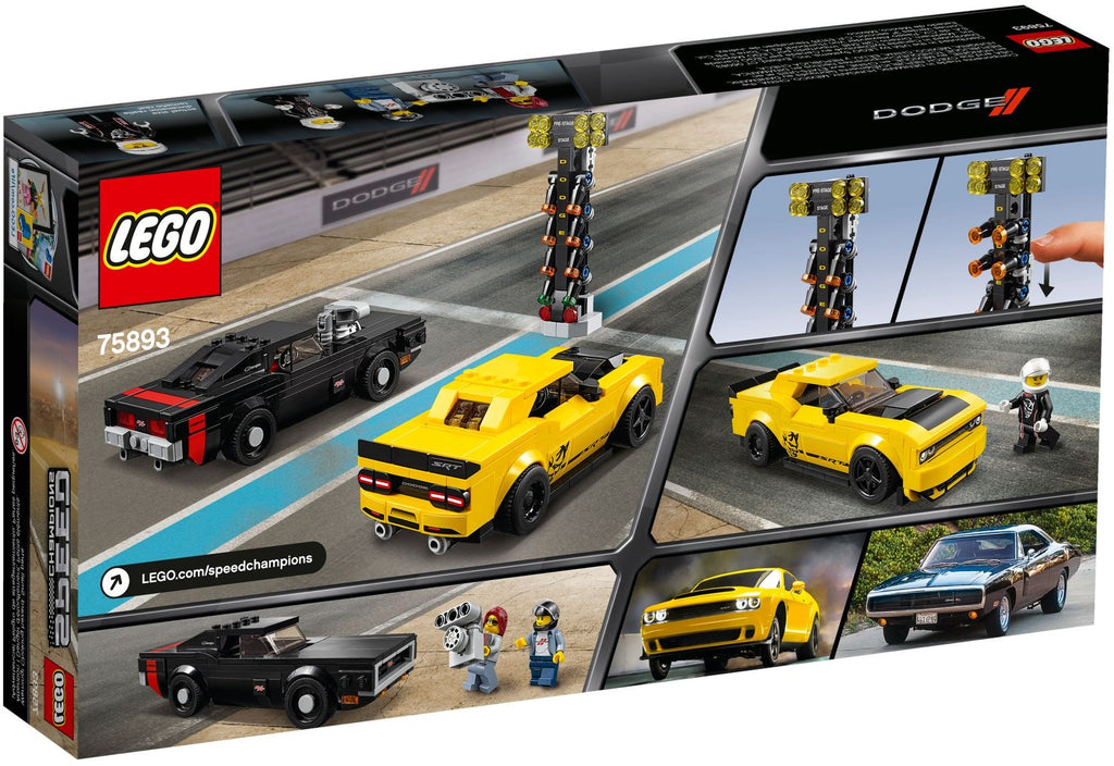 75893 LEGO 2018 Dodge Challenger SRT Demon and 1970 Dodge Charger R/T OPEN BOX NEW product image 2, provided for visual