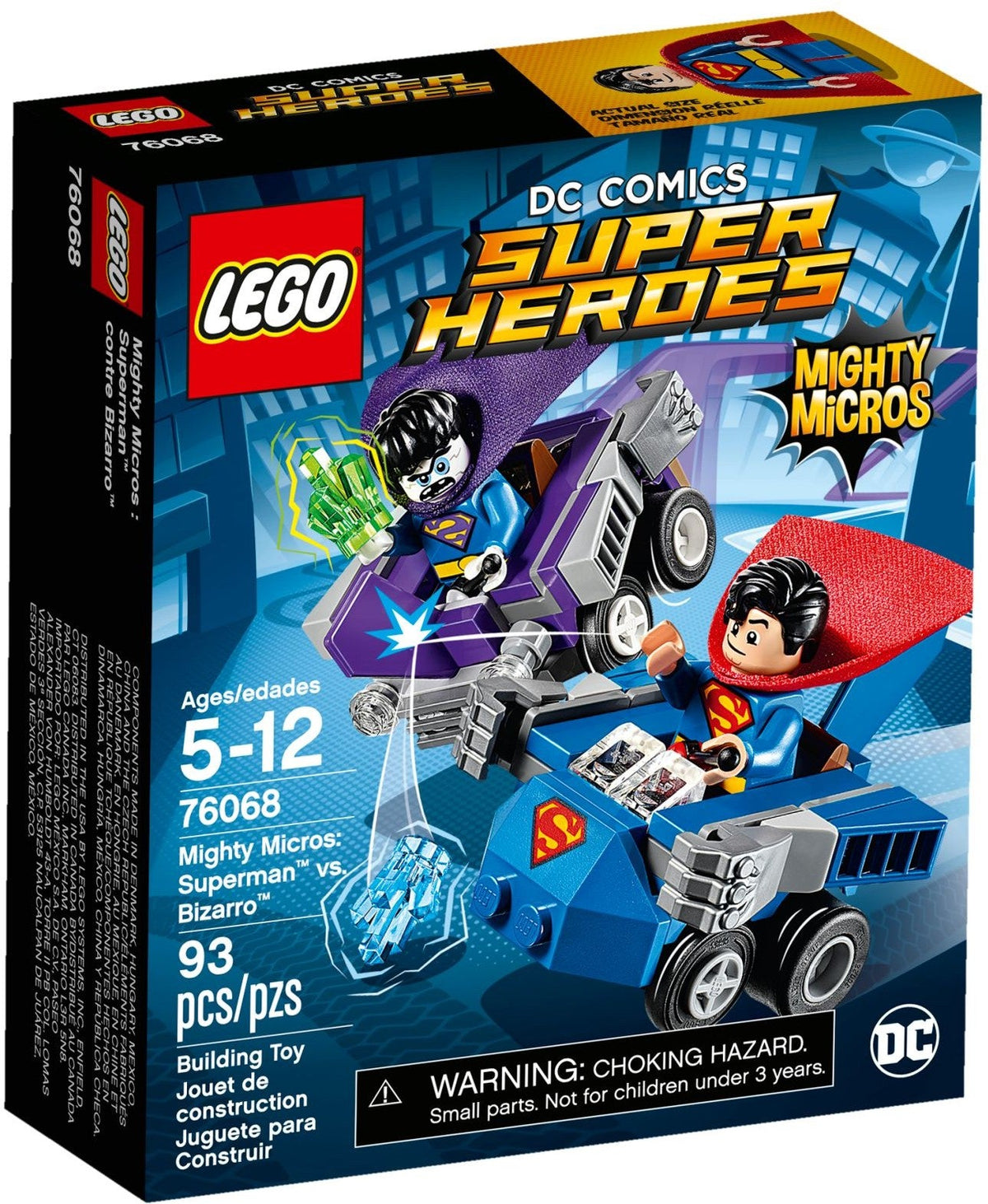 76068 LEGO Mighty Micros: Superman vs. Bizarro product image 1, provided for visual reference and product detail review