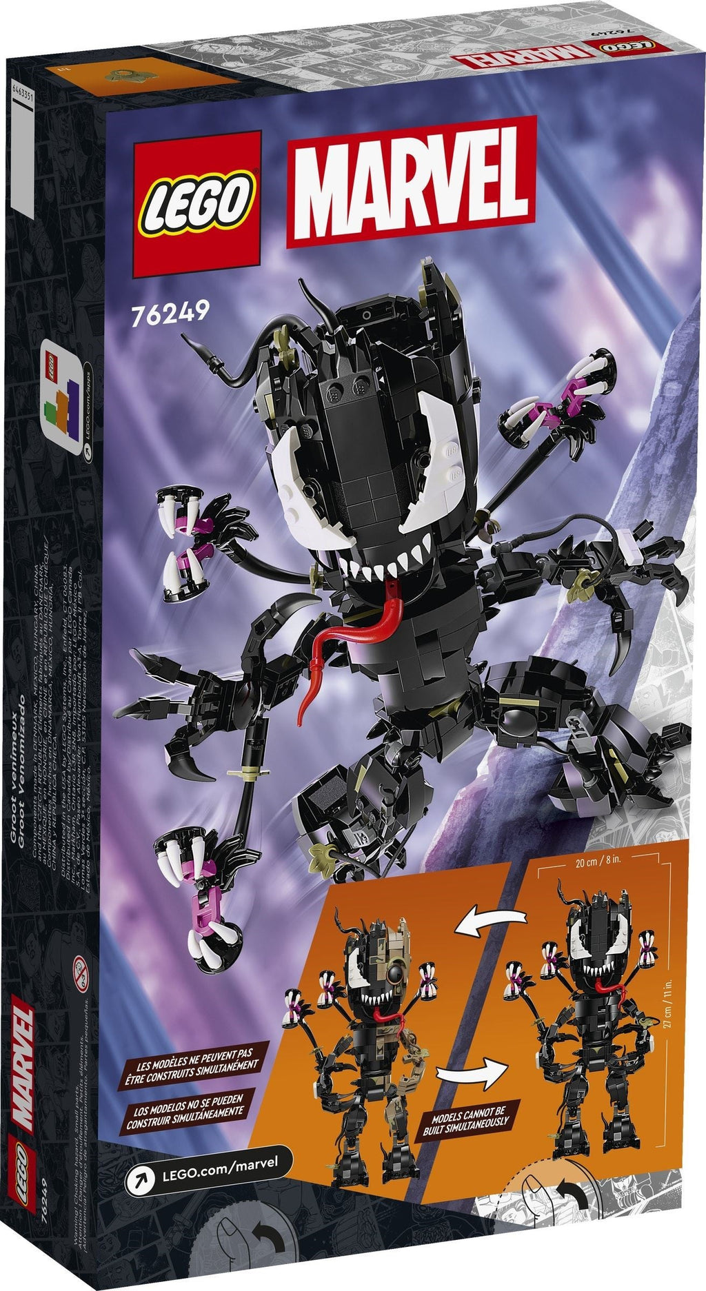 76249 LEGO Venomized Groot OPEN BOX NEW product image 2, provided for visual reference and product detail review