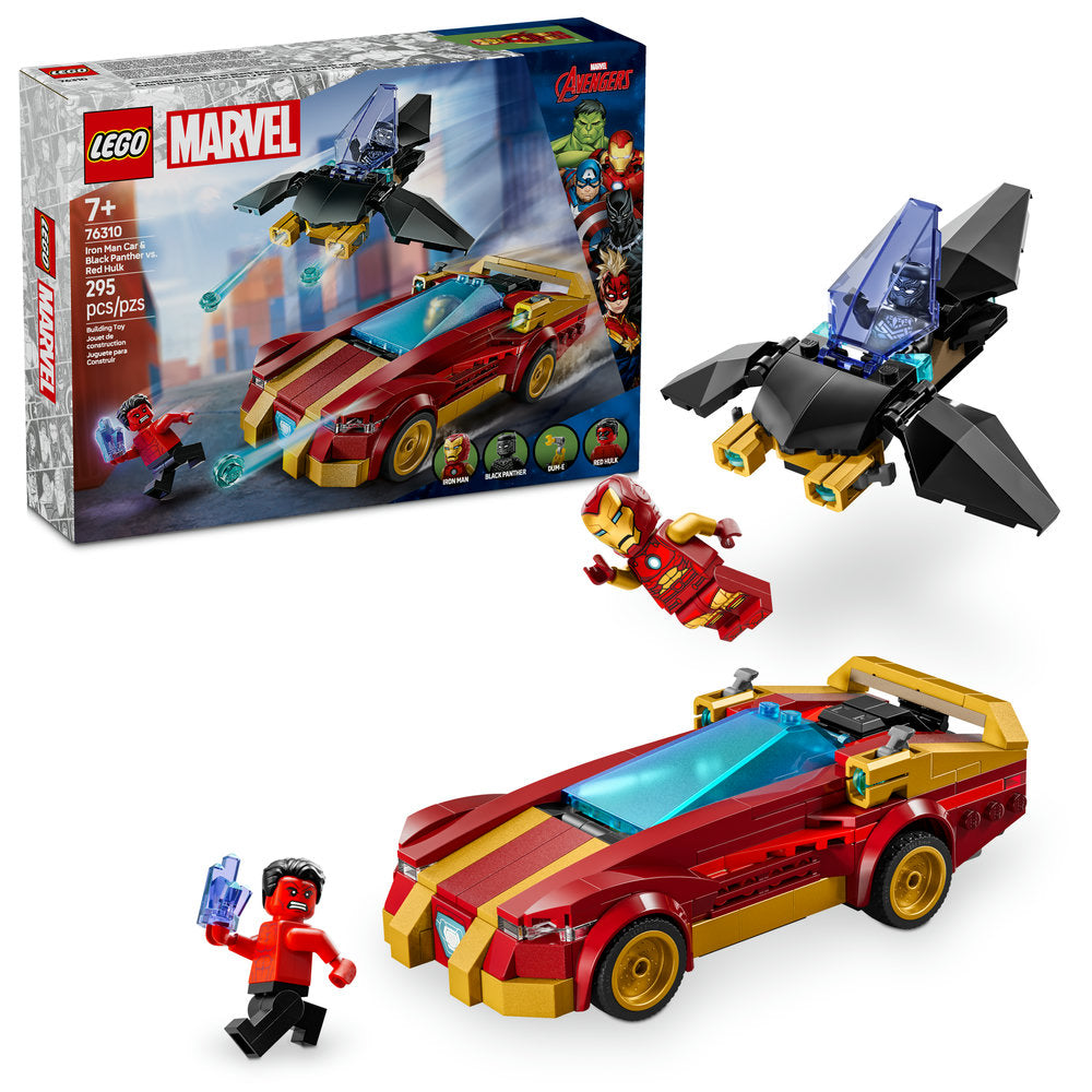 76310 Iron Man Car & Black Panther vs. Red Hul product image 1, provided for visual reference and product detail review