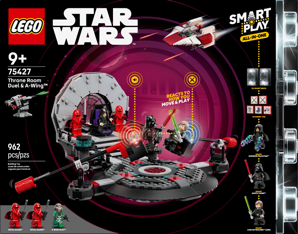 75427 SMART Play™: Throne Room Duel & A-Wing™ product image 1, provided for visual reference and product detail review