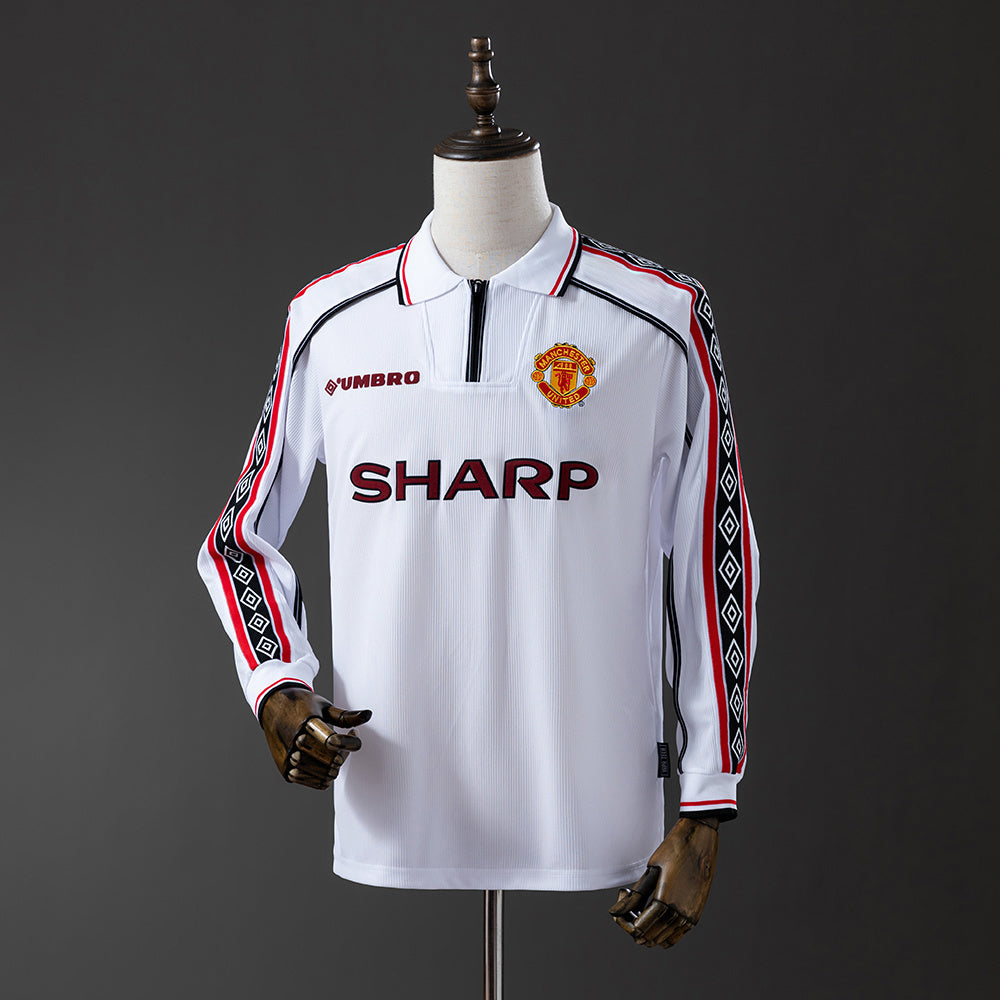 Manchester United Jersey 1998-99 Home White Retro Kit Long product image 1