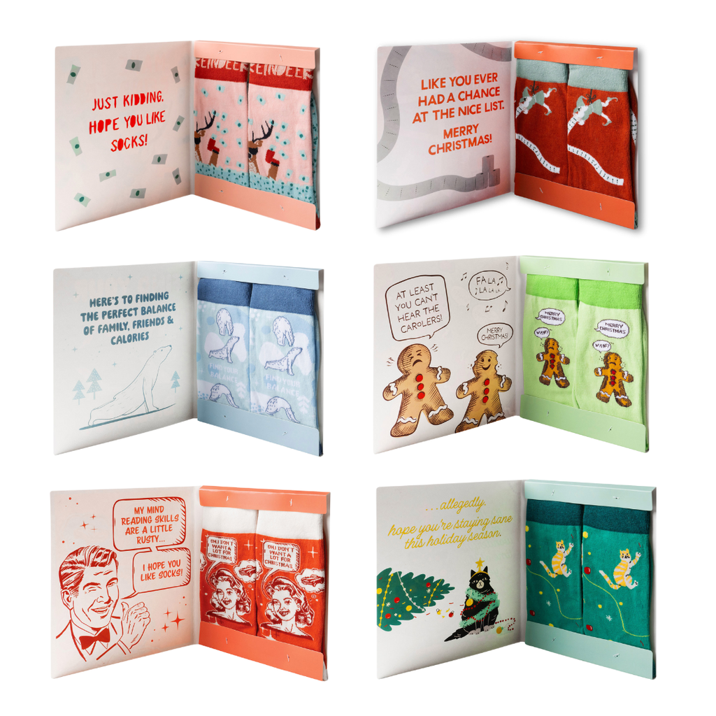 Holiday Gift Card and Sock Set - Gingerbread Man