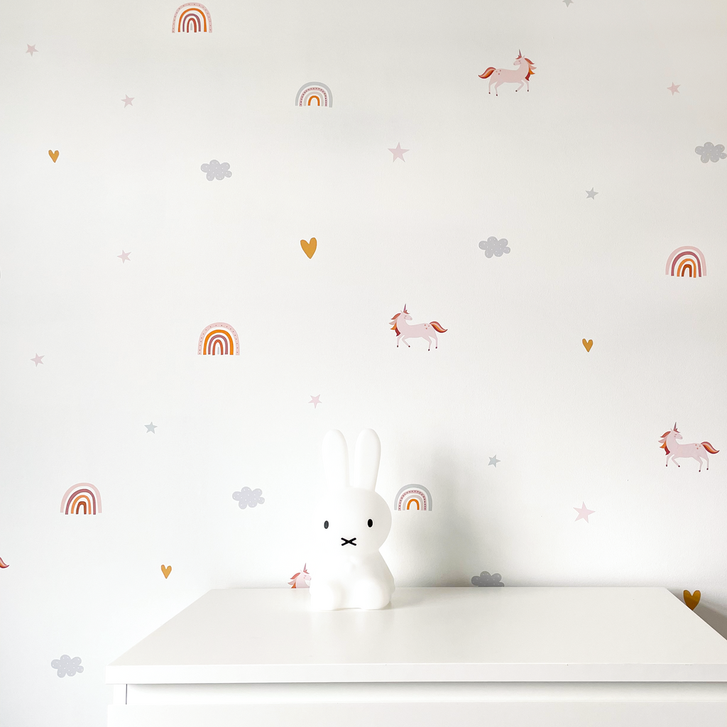 Enchanted Rainbow Unicorn Fabric Decal