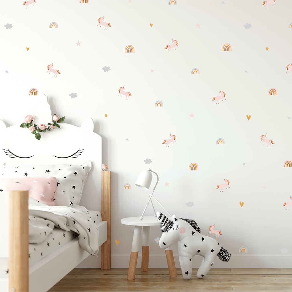 Enchanted Rainbow Unicorn Fabric Decal