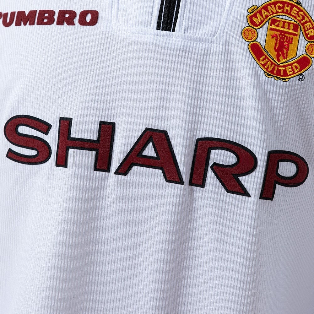 Manchester United Jersey 1998-99 Home White Retro Kit Long product image 6