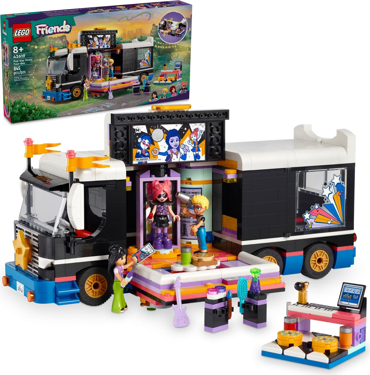 42619 LEGO Pop Star Music Tour Bus product image 1, provided for visual reference and product detail review
