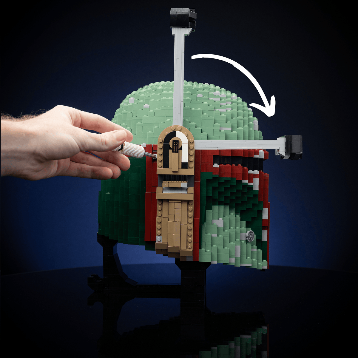 BBFETT Boba Life-Sized Replica Helmet product image 2, provided for visual reference and product detail review