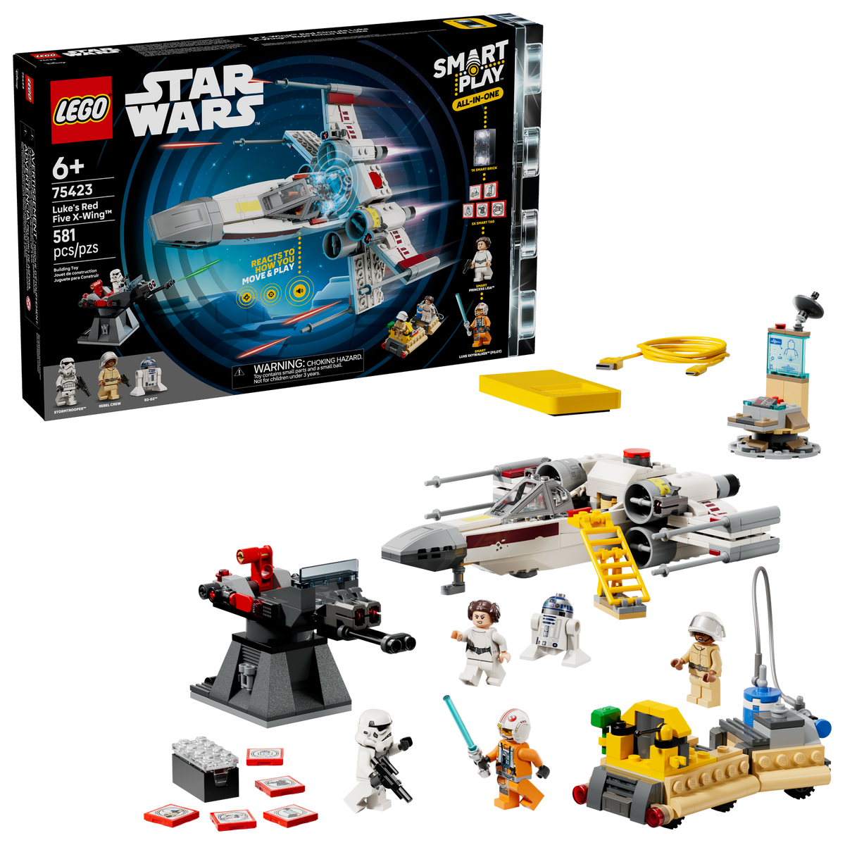 75423 SMART Play™: Luke's Red Five X-Wing™ product image 1, provided for visual reference and product detail review