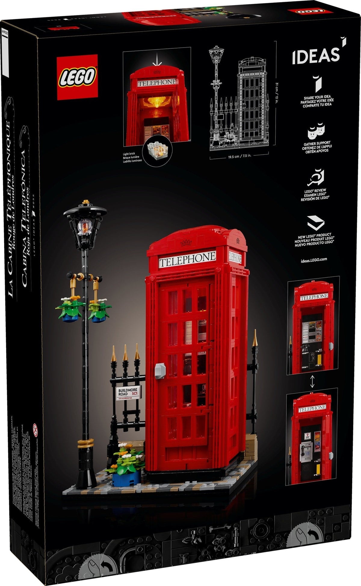 21347 Red London Telephone Box product image 2, provided for visual reference and product detail review