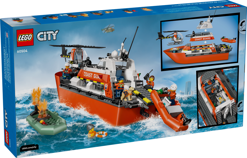 60504 Coast Guard Rescue Boat & Helicopter product image 2, provided for visual reference and product detail review