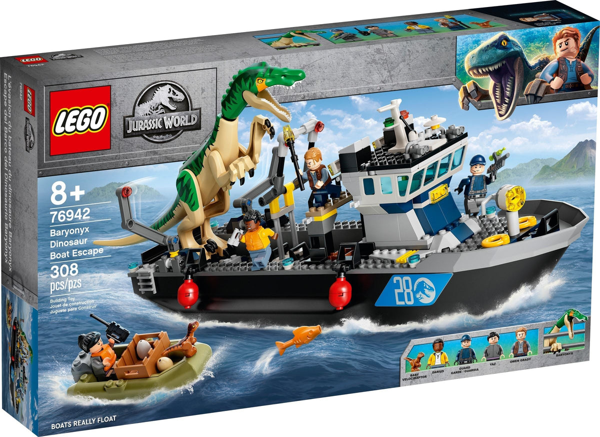 76942 LEGO Baryonyx Dinosaur Boat Escape product image 1, provided for visual reference and product detail review
