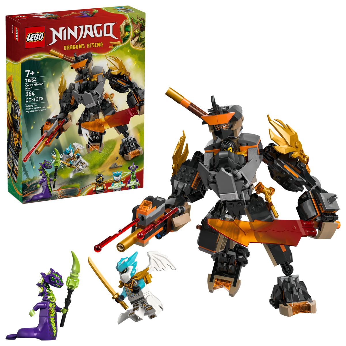 71854 Cole's Mission Mech & Dragon Zane product image 1, provided for visual reference and product detail review