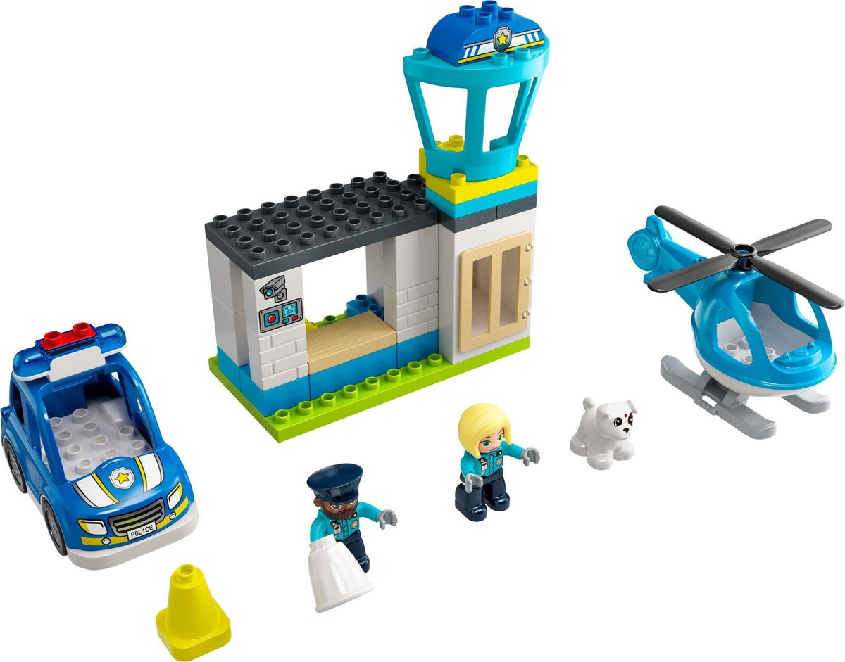 10959 Police Station & Helicopter PRE-OWNED CERTIFIED product image 2, provided for visual reference and product detail