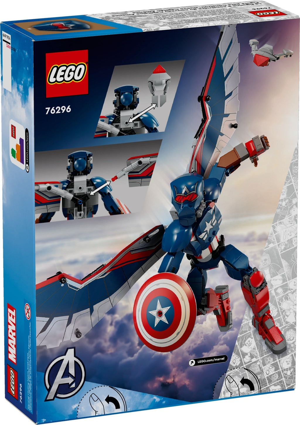 76296 New Captain America Construction Figure product image 2, provided for visual reference and product detail review