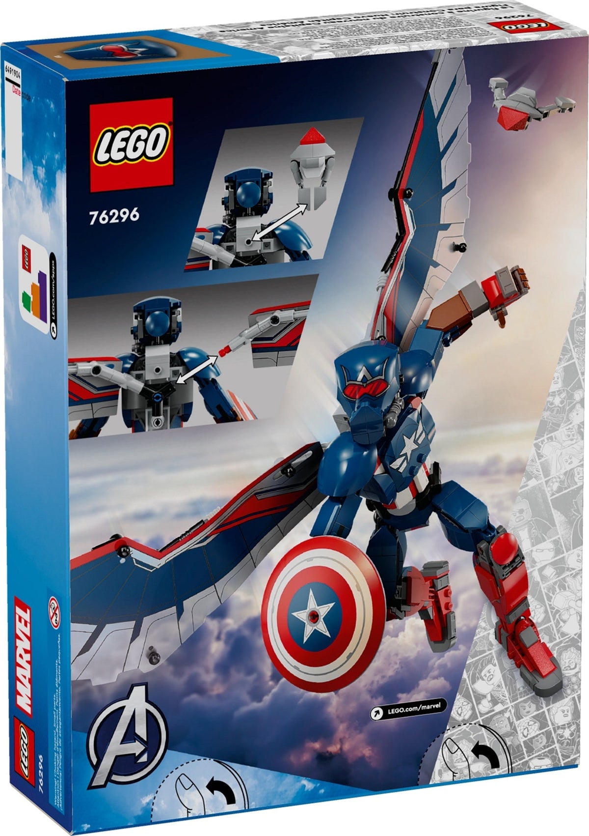76296 New Captain America Construction Figure product image 2, provided for visual reference and product detail review