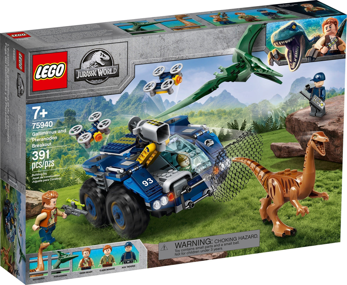 75940 LEGO Gallimimus and Pteranodon Breakout product image 1, provided for visual reference and product detail review
