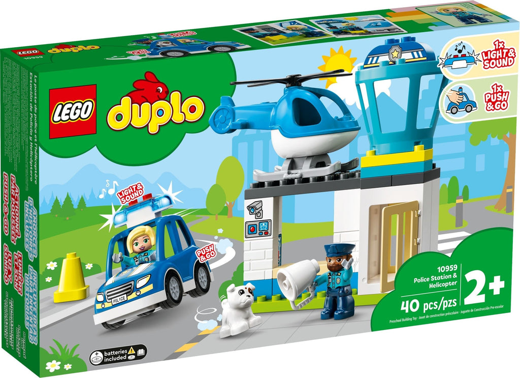 10959 Police Station & Helicopter PRE-OWNED CERTIFIED product image 1, provided for visual reference and product detail