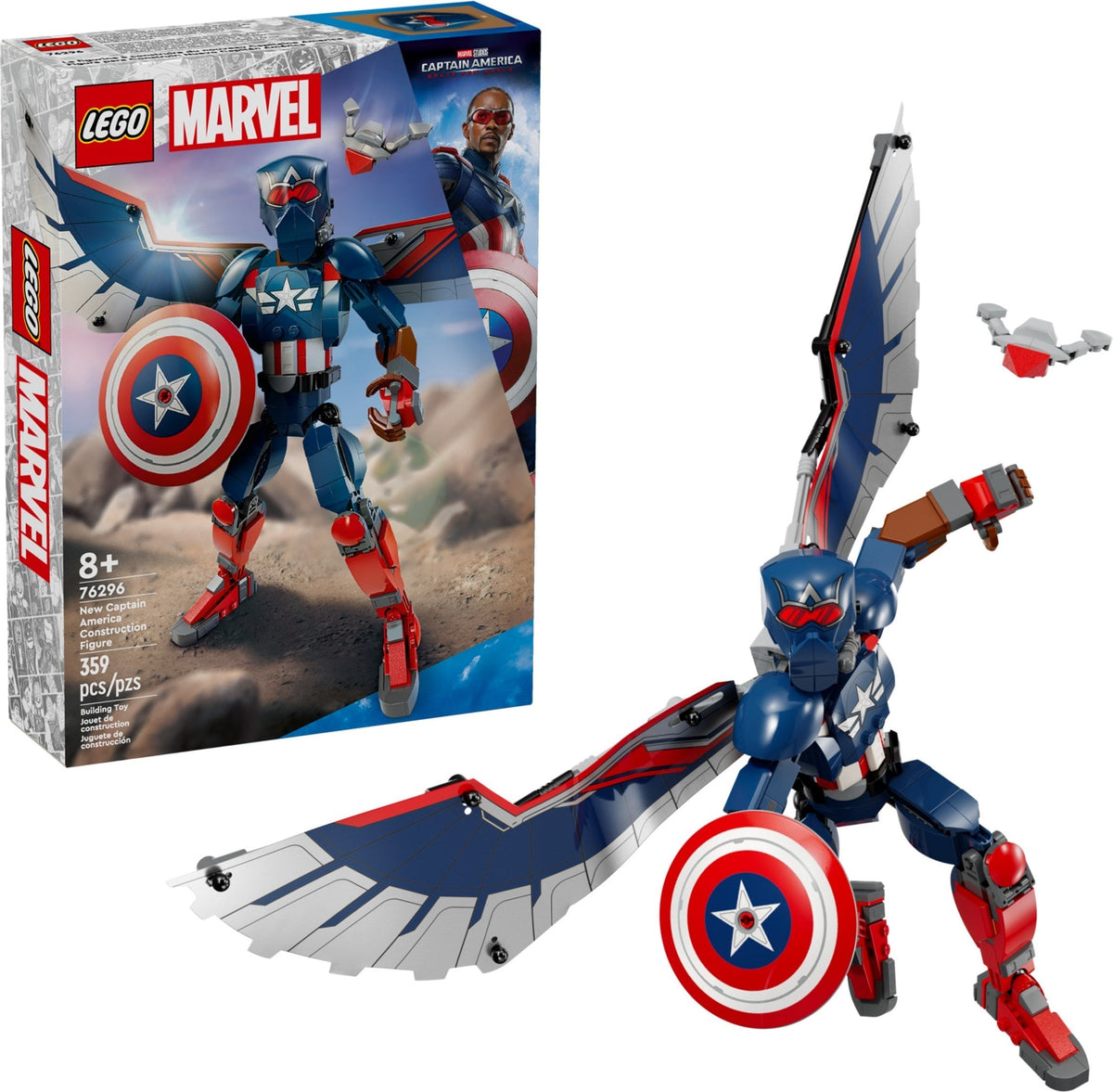 76296 New Captain America Construction Figure product image 1, provided for visual reference and product detail review