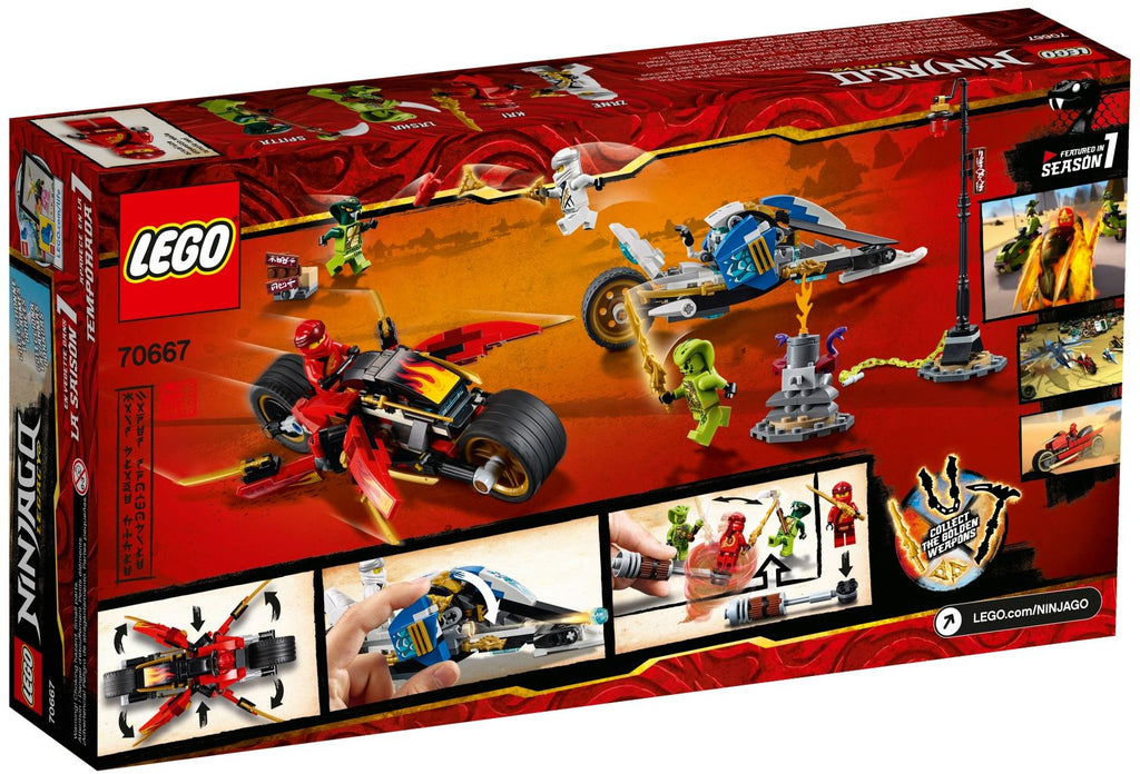 70667 LEGO Kai's Blade Cycle & Zane's Snowmobile product image 2, provided for visual reference and product detail review