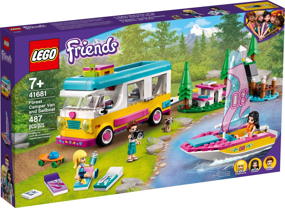 41681 Forest Camper Van and Sailboat OPEN BOX NEW product image 1, provided for visual reference and product detail review