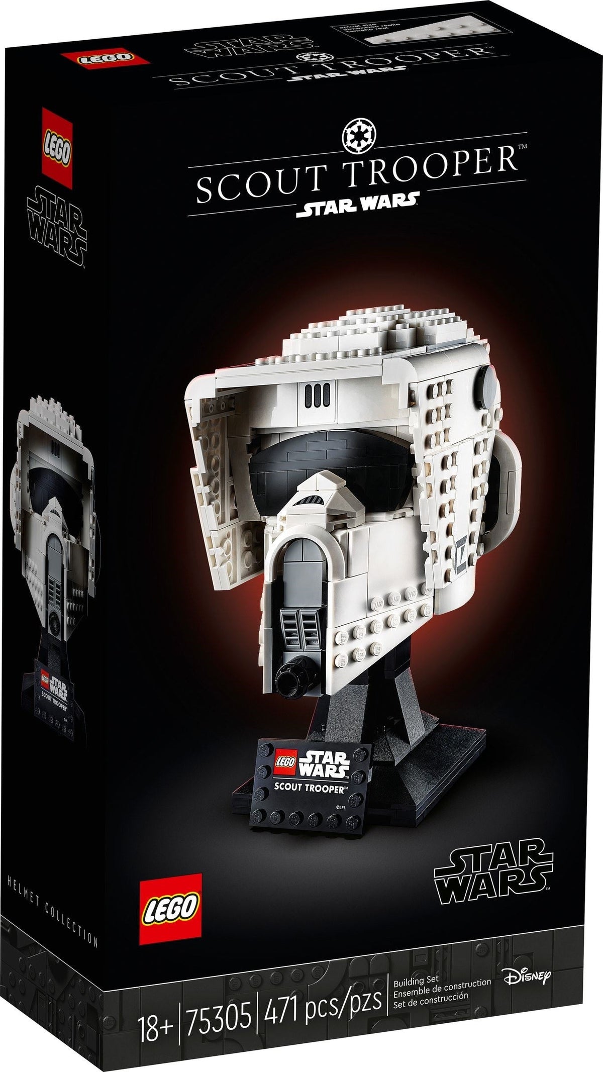 75305 LEGO Scout Trooper Helmet PRE-OWNED CERTIFIED product image 1, provided for visual reference and product detail review