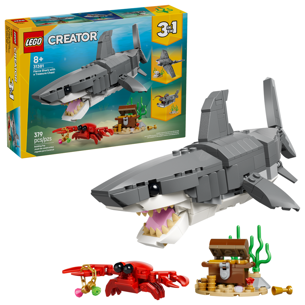 31381 Fierce Shark with a Treasure Chest product image 1, provided for visual reference and product detail review