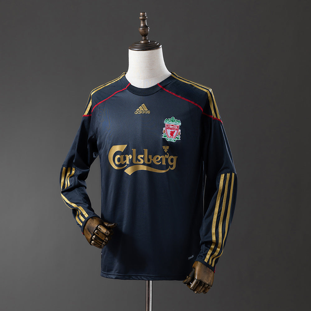 Liverpool Jersey 2009-10 Away Retro Football Kit Long