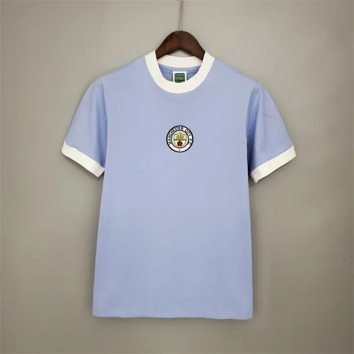 Manchester City Jersey Home Kit 1972 Retro Football Team