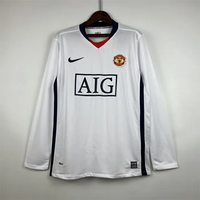 Retro Manchester United Away Kit 08/09 Football Jersey Long product image 1