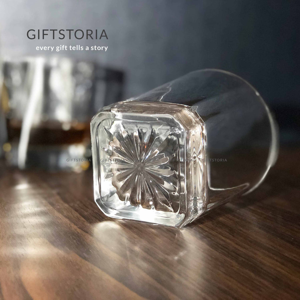 Personalized Vintage Crystal Rock Glass Set (10 oz)